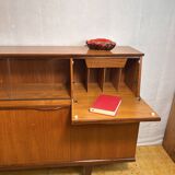 Mid Century Retro Vintage Teak Sideboard 1960 Bureau Flap + Cocktail Bar