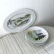 6 plates and 1 fish dish in Limoges porcelain. Freshwater Fish Patterns Service