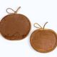 Pair of Apple-Shaped Mirrors in Bamboo and Rattan, France, 1960
