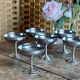 Set of 6 vintage stainless steel dessert bowls