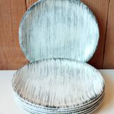 Seven flat plates from Salins, Bazas model