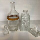 Pair of carafe bottles with stoppers