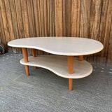 Table basse travertin boomerang