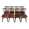 Lot de 8 chaises vintage bistrot style Baumann