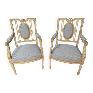 P?aire De fauteuils Louis