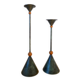 Memphis candlesticks, Christian de Beaumont, 1980