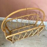 Rattan magazine holders