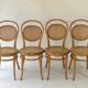 Set of 4 cannes chairs Thonet No.15 around 1895 finish "medium oak"