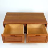 Vintage teak lowboard chest of drawers sideboard drawers 60s 70s