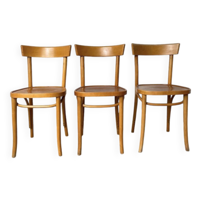 Set de trois chaises bistrot