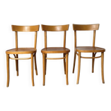 Set of three bistro chairs
