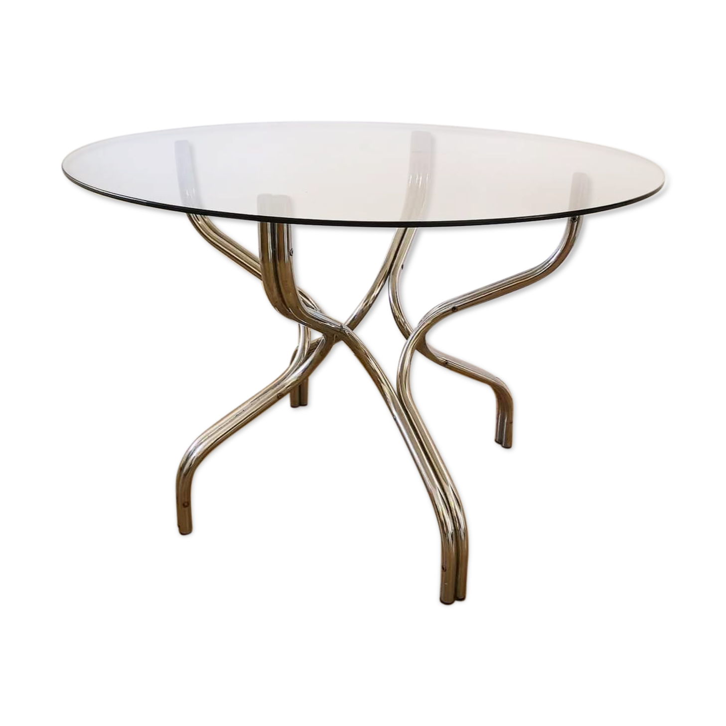 Smoked glass table 70s