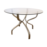 Smoked glass table 70s