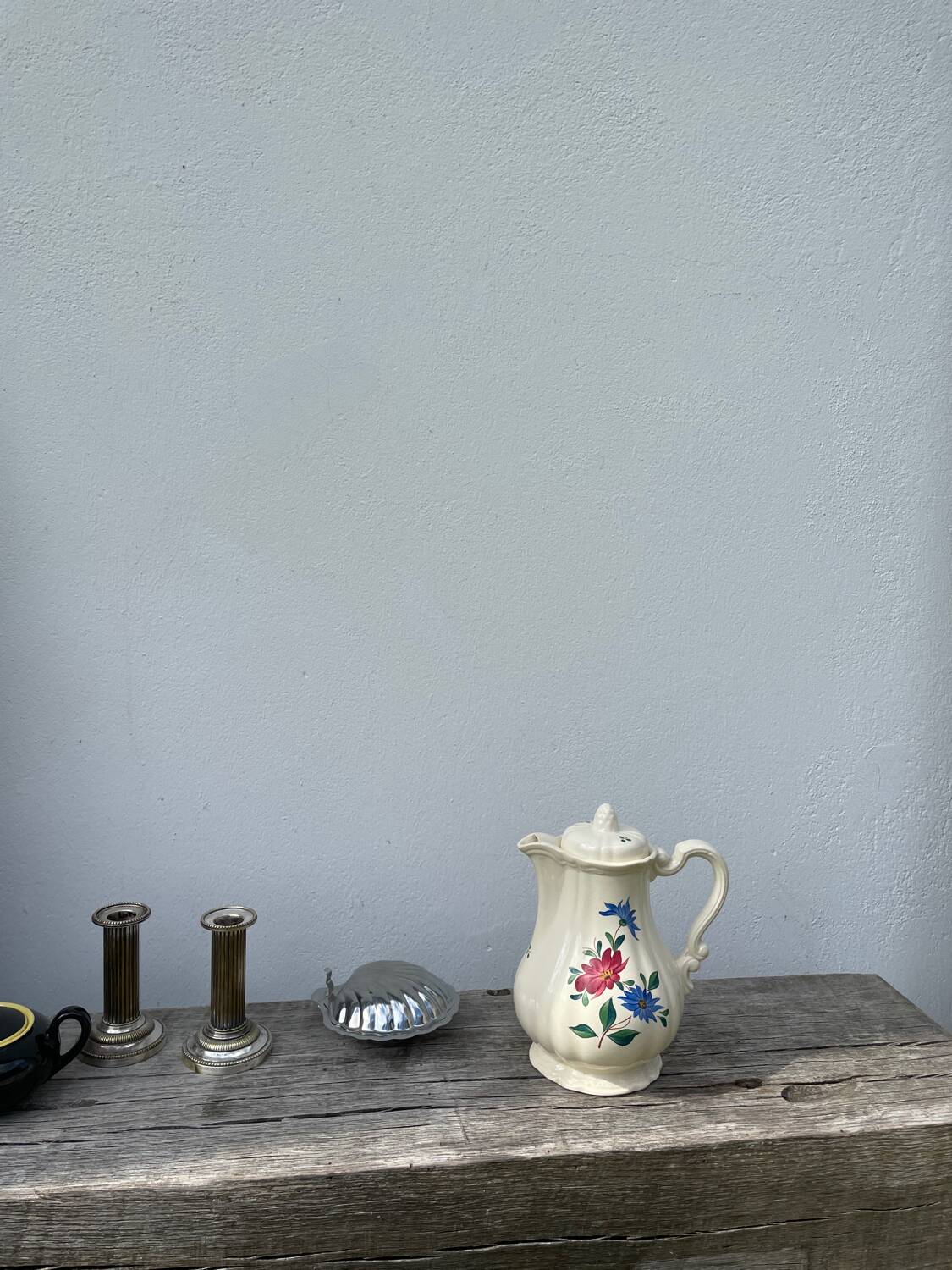 Digoin ceramic teapot with flowers