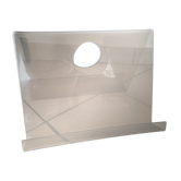 Vintage smoked plexiglass magazine rack, newspaper holder, 1970s.