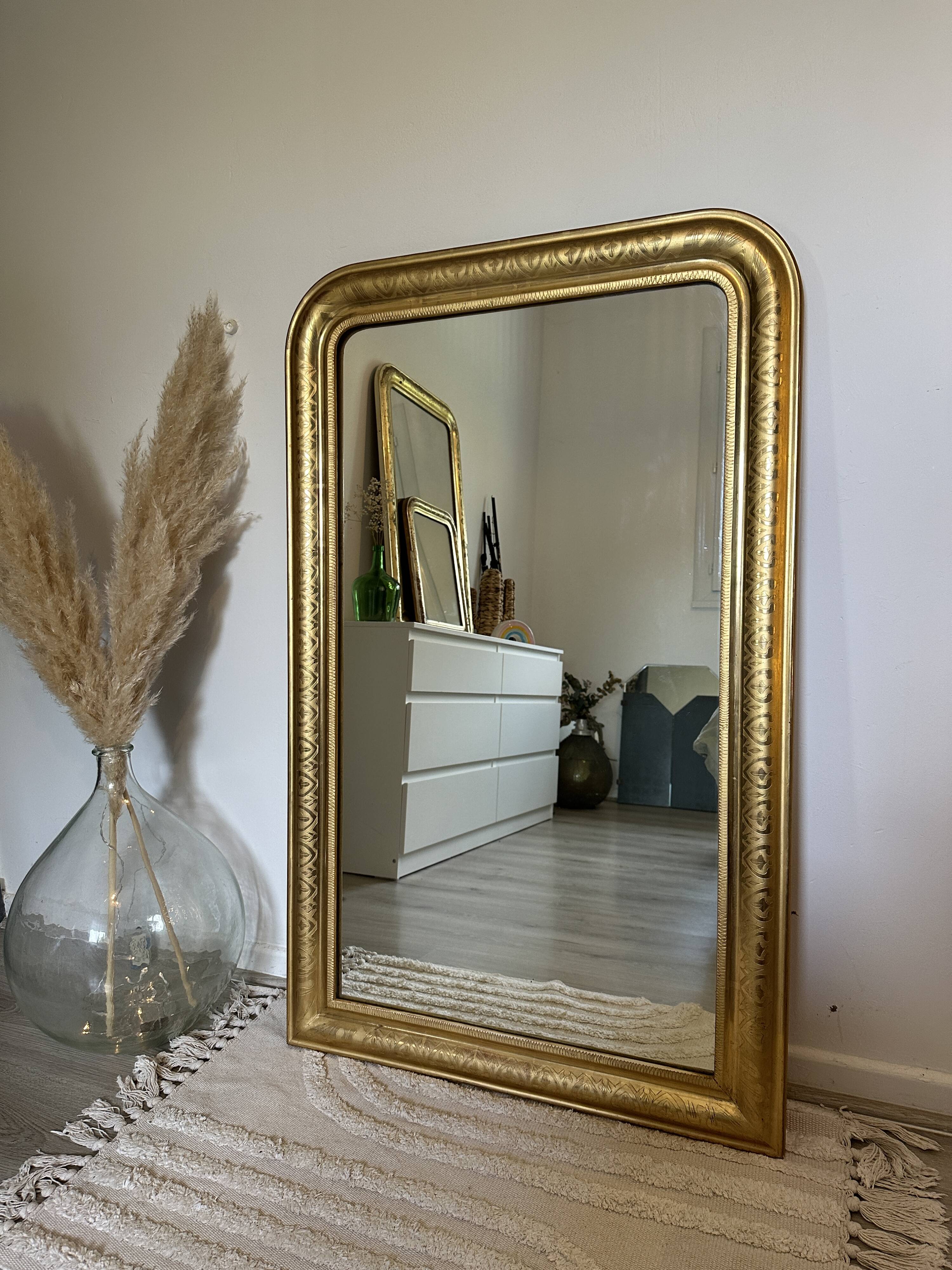Antique gold leaf mirror