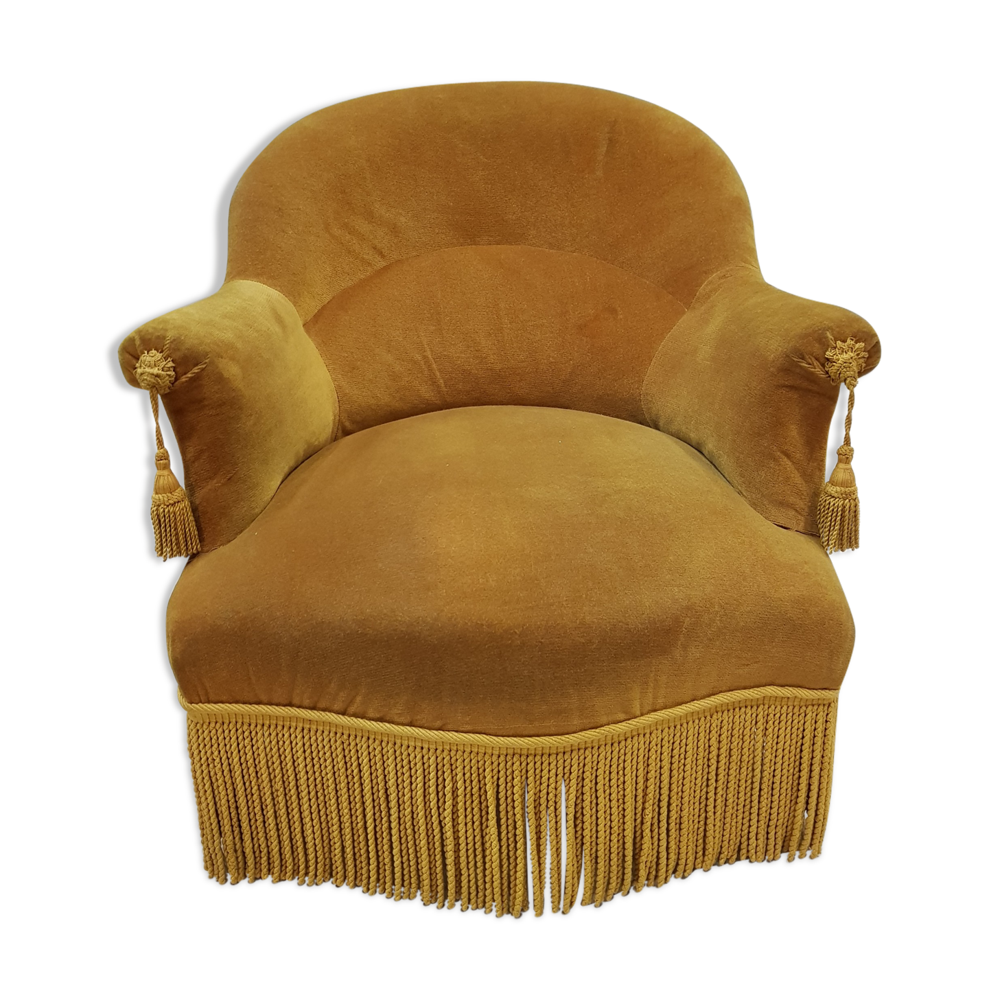 Golden yellow toad armchair