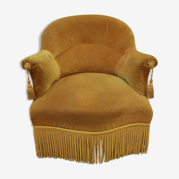Golden yellow toad armchair