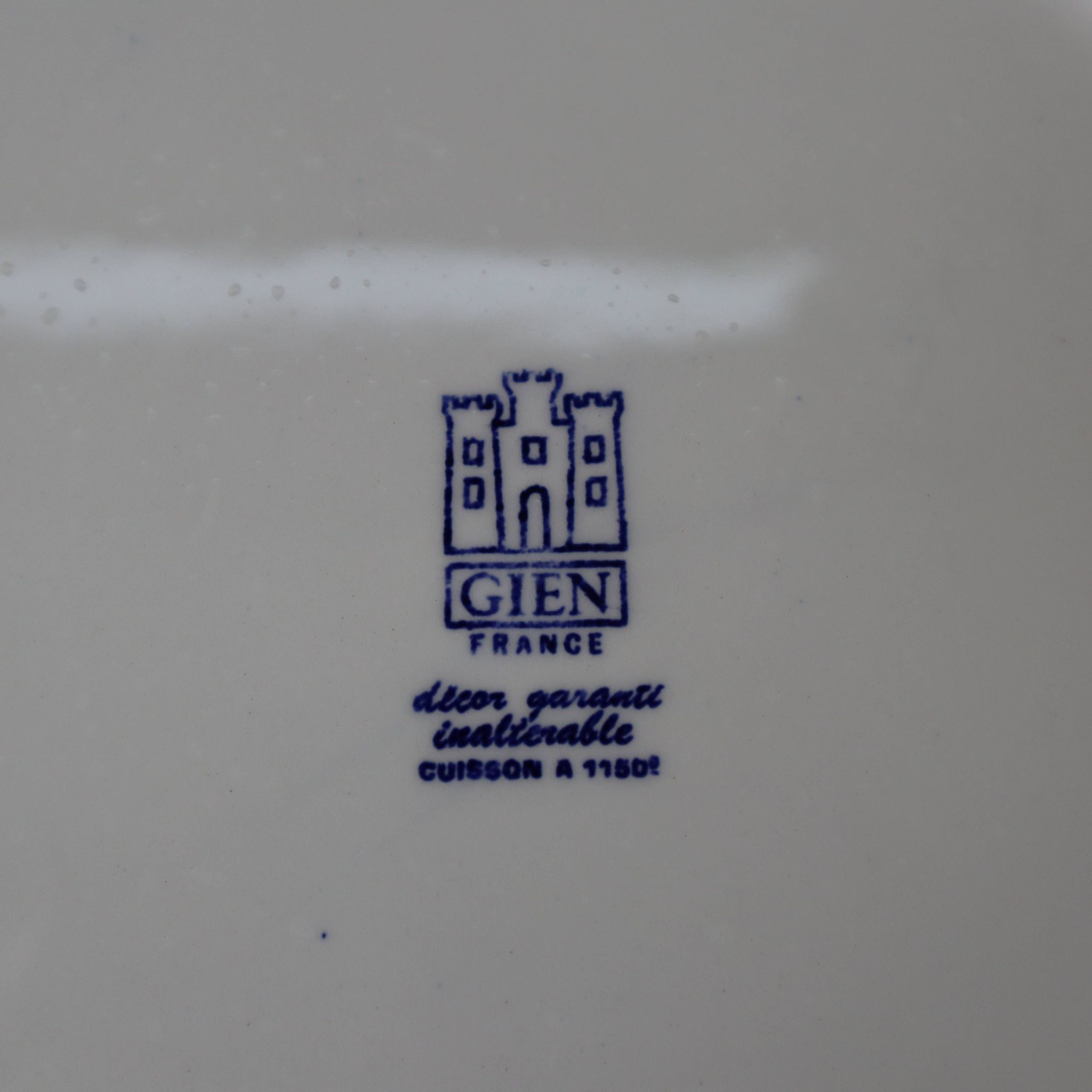 Plat de service/ plat à gâteaux en faïence fine de Gien Terre de fer