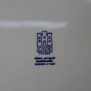 Plat de service/ plat à gâteaux en faïence fine de Gien Terre de fer