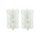 Pair of Mid-Century Bubble Glass Wall Lamps by H. Tynell for Limburg, 1960s
