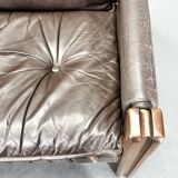 1980s Modular Leather Sofa by TON, Czechoslovakia