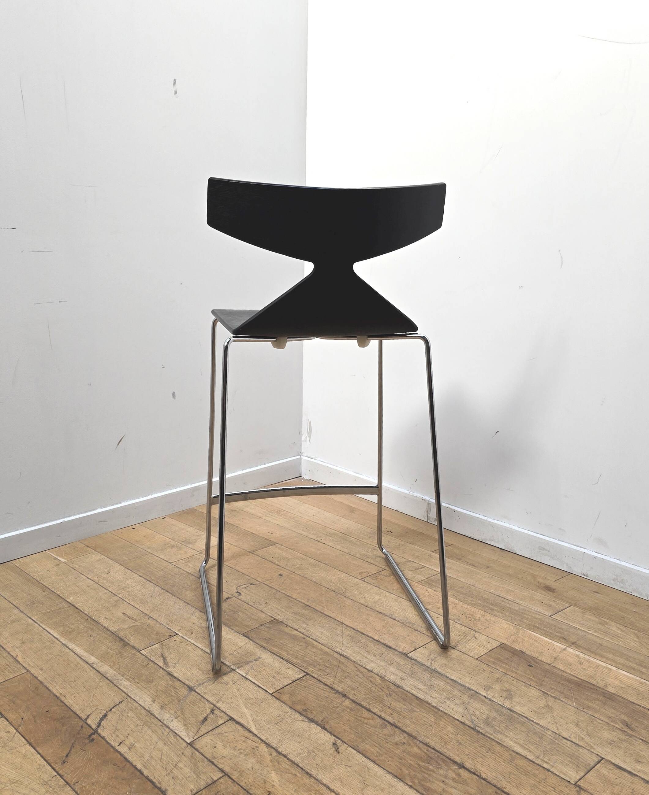 Set of 3 Saya bar stools, Arper