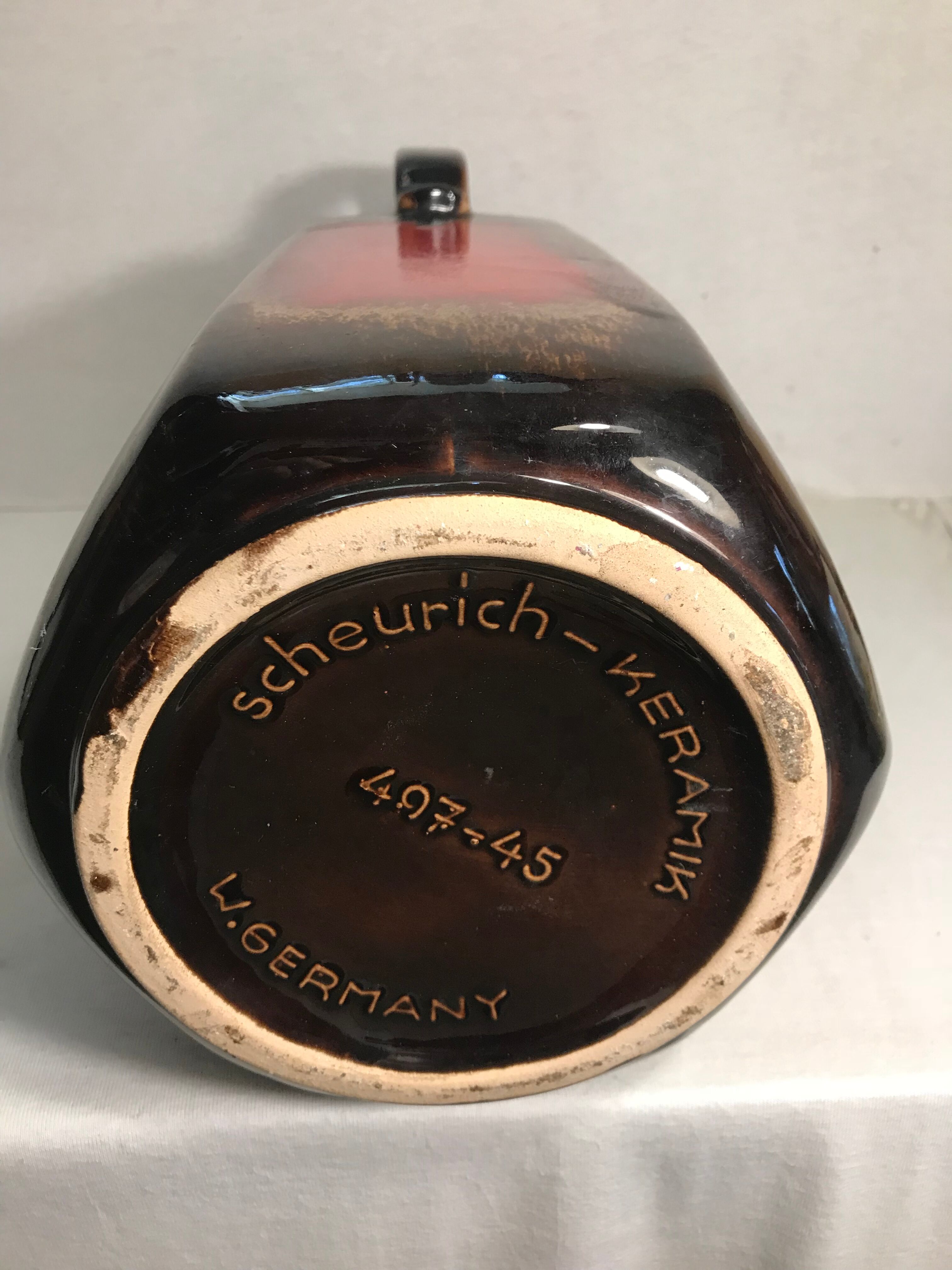 Former brown beige decoration germany vintage german ceramic vase