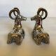 Pair of small zoomorphic mouflon bookends