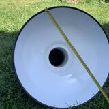 Enameled metal lampshade