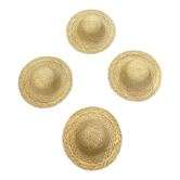 Série de 4 chapeaux décoratif en paille