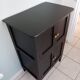 Small black Parisian sideboard vintage storage unit chest of drawers original Scandinavian industrial wood