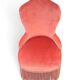 Vintage pink velvet fringed armchair