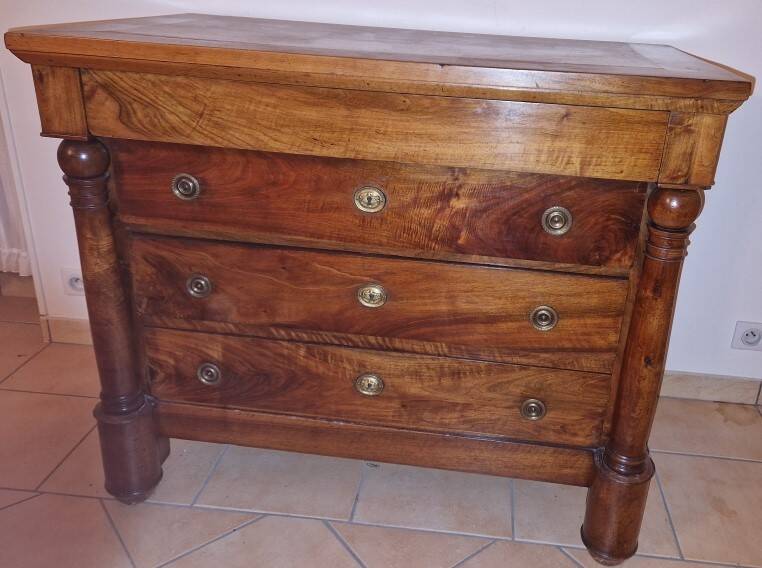 Antique walnut commode Provincial Empire period (circa 1800–1820)