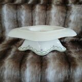 Antique sauce boat in Longwy ironstone.