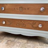 40's grey green art deco chest of drawers