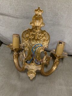 Pair of gilded brass sconces