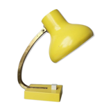 Lampe de bureau en métal jaune 1970