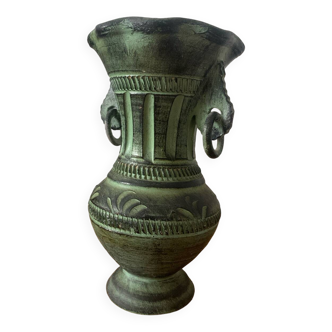 Ancient Greek style ceramic vase with curls