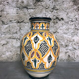 Vase Marocain Safi jaune et noir