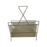 Vintage magazine rack 60s brass design