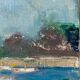 Animated marine painting "terrace by the sea" sailboats lighthouse hst/p