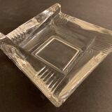 Transparent moulded glass ashtray