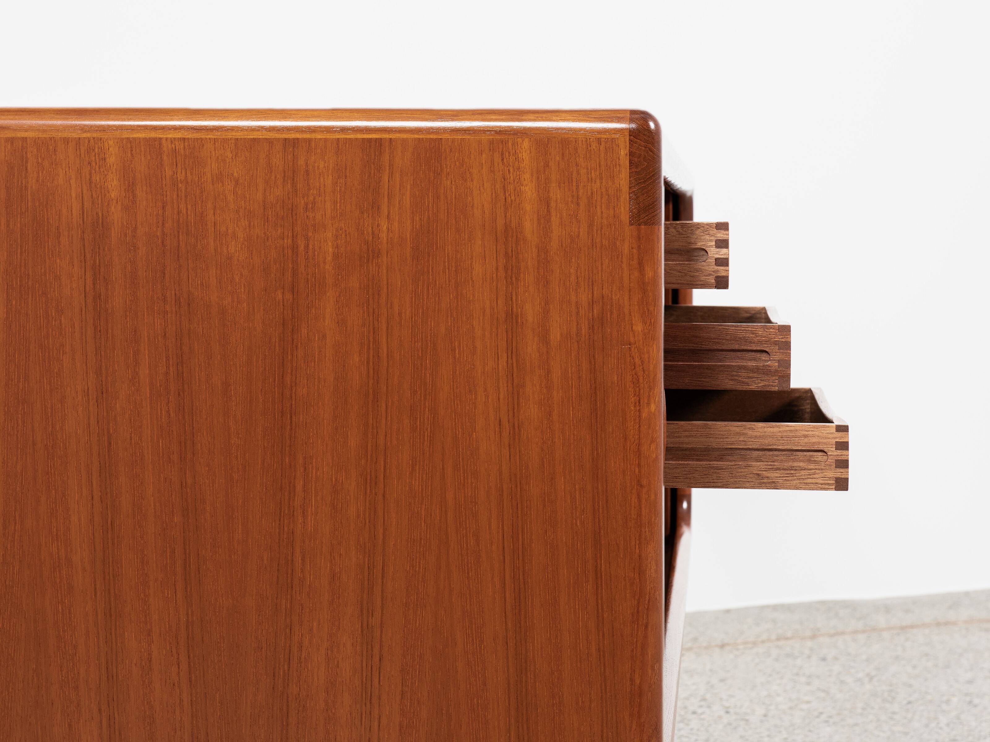 Mid-century Danish teak sideboard with tambour doors by Dyrlund 1960s - 170 cm