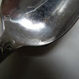 Lot 12 small silver metal spoons Christofle marly model floral decoration