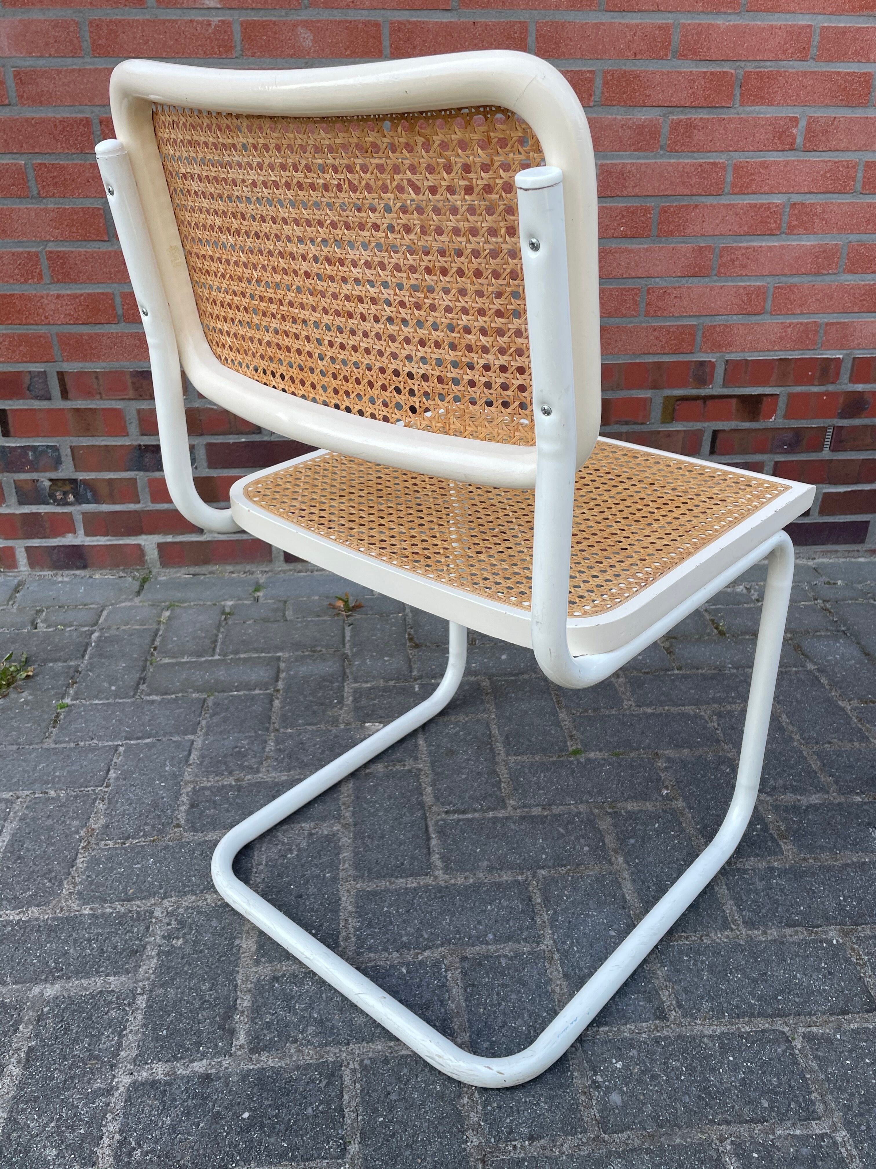 Cesca dining room chair designed by Marcel Breuer