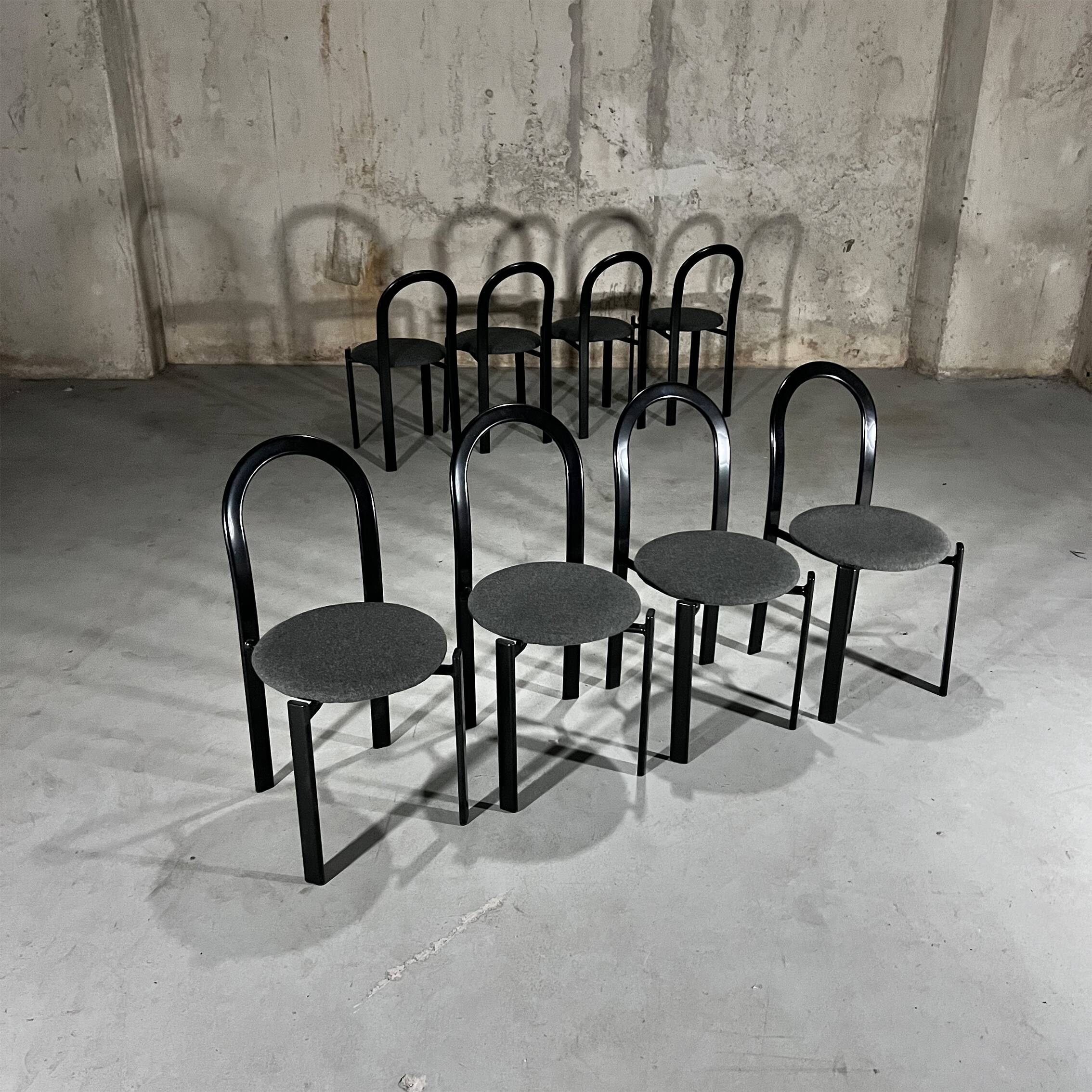 Set of 8 Postmodern Dining Chairs by Samo, 1980s
