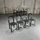 Ensemble de 8 chaises de salle à manger postmodernes par Samo, 1980