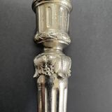 Antique silver-plated candlesticks in classic style