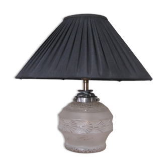 Lamp art deco pressed molded glass lorrain france art glassworks daum croismare